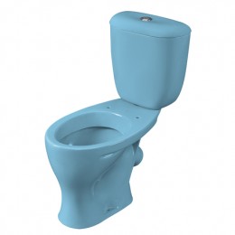 Унитаз-компакт Santeri Воротынский голубой (арматура и сиденье, косой выпуск)