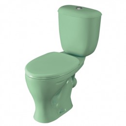 Унитаз-компакт Santeri Воротынский салатовый (арматура и сиденье, косой выпуск)