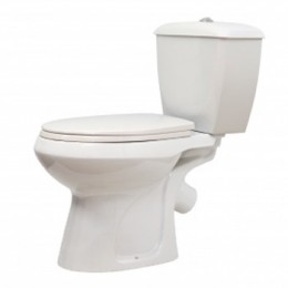 Унитаз-компакт ОК Элисса Стандарт белый (арматура, гофра и сиденье, косой выпуск)