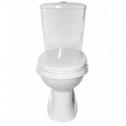 Унитаз-компакт ОК Элисса Оптима Стандарт белый (арматура, гофра и сиденье, косой выпуск)