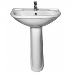 Умывальник ОК Престиж 55 Стандарт белый (с переливом и пьедесталом)