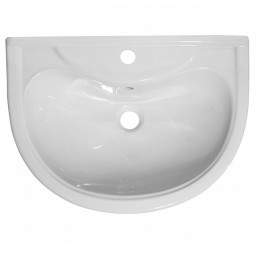 Умывальник ОК Престиж 55 Стандарт белый (с переливом и пьедесталом)