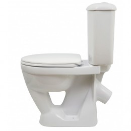 Унитаз-компакт ОК Радуга Стандарт белый (арматура, гофра и сиденье, косой выпуск)