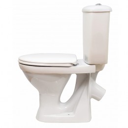 Унитаз-компакт ОК Суперкомпакт Стандарт белый (арматура, гофра и сиденье, косой выпуск)