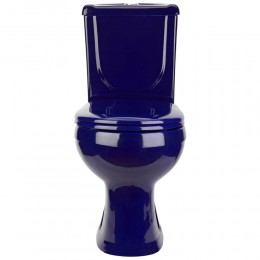 Унитаз-компакт ОК Ирида Стандарт синий (арматура, гофра и сиденье, гориз. выпуск)