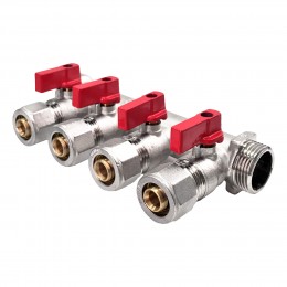 Коллектор распределительный STI ГШ 3/4" (обжим 16х4 вых.)