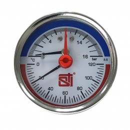 Термоманометр аксиальный STI ∅63 120°C 16 bar УП (G½")