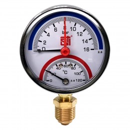 Термоманометр радиальный STI ∅80 120°C 16 bar УП (G½")