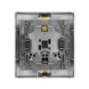 Розетка 2-м СП Etika 16А IP31 250В 2х2P+E с заземл. защ. шторки немецк. стандарт безвинт. клеммы антрацит Leg 672633