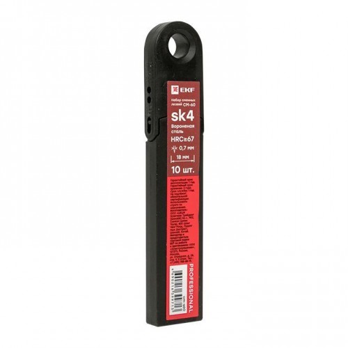 Набор сменных лезвий 18мм СМ-60 (10шт вороненные SK4 13 сегментов) Professional EKF cm-s60