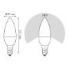 Лампа светодиодная Elementary 6Вт свеча 4100К нейтр. бел. E14 450лм GAUSS 33126