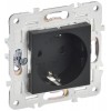 Розетка SKANDY 16А с заземл. защ. шторки SK-R04Bl черн. IEK SK-R14-16-K02