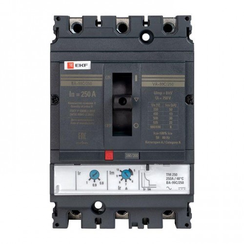 Выключатель автоматический 3п 250/250А 45кА ВА-99C Compact NS PROxima EKF mccb99C-250-250
