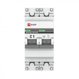 Выключатель автоматический модульный 2п C 1А 4.5кА ВА 47-63 PROxima EKF mcb4763-2-01C-pro