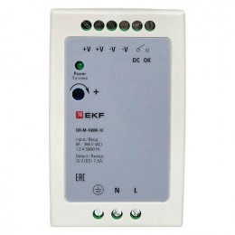 Блок питания на DIN-рейку 100Вт Uвх ~ 220В AC m Uвых - 12В DC постоянного тока EKF DR-M-100W-12