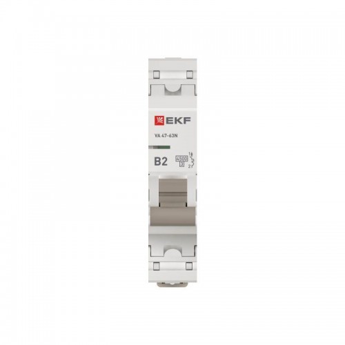 Выключатель автоматический 1п B 2А 4.5кА ВА 47-63N PROxima EKF M634102B