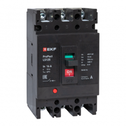 Выключатель автоматический 3п 16А 18кА LS125 ProPact EKF mccb-125-18-3-16-ls