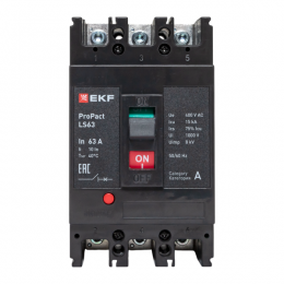 Выключатель автоматический 3п 63А 15кА LS63 ProPact EKF mccb-63-15-3-63-ls