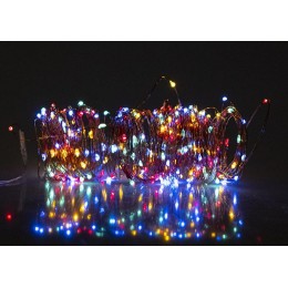 Светильник светодиодный садовый SLR-G03-200M нить 200LED мультицвет с колышком на солнечн. батарее ФАZА 5036406