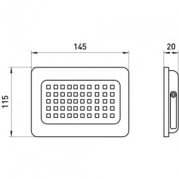 Прожектор светодиодный LPR-023-0-30K-050 50Вт 3000К 4000Лм IP65 уличный Эра Б0052859