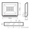 Прожектор светодиодный СДО-20 10Вт 6500К IP65 230В BL ДО прозр. закален. стекло ФАZА 5047242