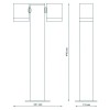 Светильник Sonata 2х35Вт GU10 IP54 170-240В 90х90х470мм НТУ столб садово-парковый GAUSS GD157