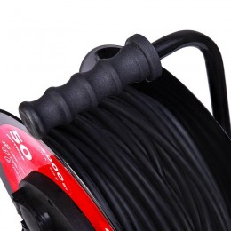 Удлинитель на метал. катушке 4х50м с заземл. IP44 КГ 3х2.5кв.мм с выключателем с защ. крышками Rexant 13-5016