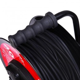 Удлинитель на метал. катушке 4х40м с заземл. IP44 КГ 3х2.5кв.мм с выключателем с защ. крышками Rexant 13-5015