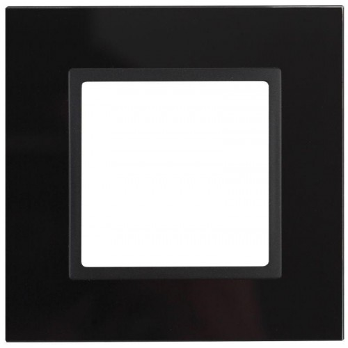 Рамка 1-м 14-5101-05 стекло Elegance черный+антрацит ЭРА Б0034474