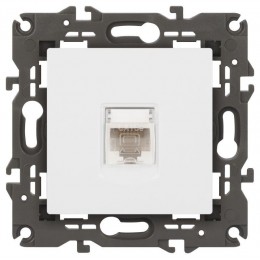 Розетка компьютерная 1-м Elegance 14-3107-01 RJ45 IP20 механизм бел. Эра Б0034302