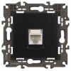 Розетка компьютерная 1-м Elegance 14-3107-05 RJ45 IP20 механизм антрацит Эра Б0034306