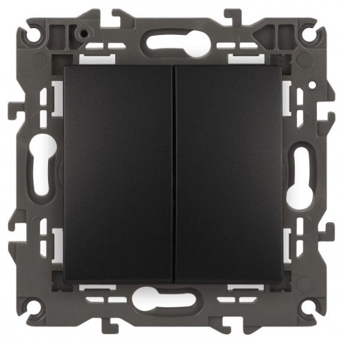 Переключатель 2-кл. СП Elegance 14-1106-05 10А IP20 250В 10AX механизм антрацит Эра Б0034247