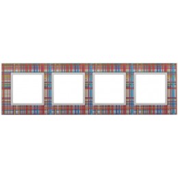 Рамка 4-м 14-5104-00 стекло Elegance прозрачный+бел. ЭРА Б0034523