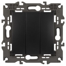 Выключатель 3-кл. СП Elegance 14-1107-05 10А IP20 250В 10AX механизм антрацит Эра Б0034254