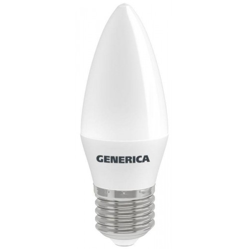 Лампа светодиодная C35 12Вт свеча 6500К E27 230В GENERICA LL-C35-12-230-65-E27-G