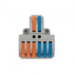 Клемма строительно-монтажная СМК проходная разветвительная 2п с монтажной площадкой 1 ввод 3 вывода на полюс Rexant 07-5234