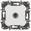 Розетка телевизионная одиночная TV 1мод. Elegance 14-3101-01 IP20 бел. Эра Б0034290