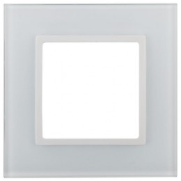 Рамка 1-м 14-5101-01 стекло Elegance бел.+бел. Эра Б0059166
