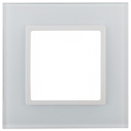 Рамка 1-м 14-5101-01 стекло Elegance бел.+бел. Эра Б0059166