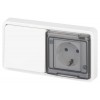 Блок розетка с выключателем Эксперт 11-7521-01 IP55 16А (10AX)-250В СУ бел. Эра Б0063261