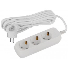 Удлинитель электрический UDL-10-350-E Greenline 3 розетки с заземлением 5м ПВС 3х0.75кв.мм Эра Б0065068