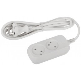 Удлинитель электрический UDL-10-215 Greenline 2 розетки без заземления 1.5м ПВС 2х0.75кв.мм Эра Б0065055