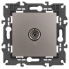Розетка телевизионная одиночная TV Elegance 14-3101-16 титан Эра Б0065760