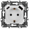Розетка Elegance 14-4108-01 16A 250В 2P+E защ. шторки с USB type-A+C 3А 5В белый Эра Б0067736