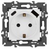 Розетка Elegance 14-4108-01М 16A 250В 2P+E защ. шторки с USB type-A+C 3А 5В матов. бел. Эра Б0067710