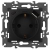Розетка Elegance 14-4108-05 16A 250В 2P+E защ. шторки с USB type-A+C 3А 5В антрацит Эра Б0067724