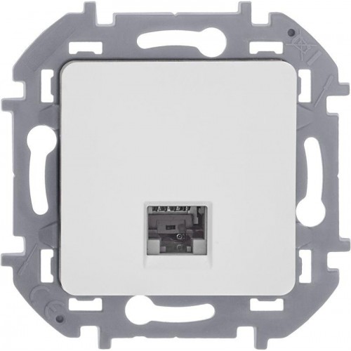 Розетка компьютерная Inspiria RJ45 кат.6 UTP механизм бел. Leg 673830