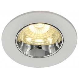 Светильник 4106 встраиваемый поворотный GU10 бел./хром пласт. IEK LT-UVB0-4106-GU10-1-K23