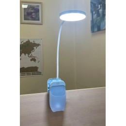 Светильник светодиодный настольный UF-751 C13 7Вт ССТ 3 уровня яркости с прищепкой голуб. Ultraflash 14488