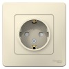 Розетка 1-м СП Blanca 16А IP20 250В с заземл. защ. шторки молоч. SE BLNRS001112